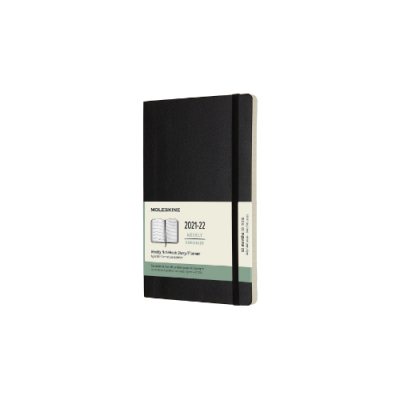 Black Large Weekly Softcover 18 Month Diary 2021-2022 (Diary)