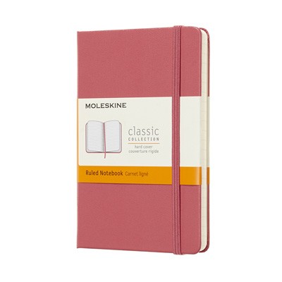 Daisy Pink Ruled Hard Notebook Pocket