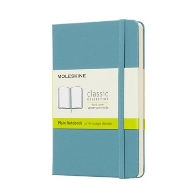 Reef Blue Plain Hard Notebook Pocket