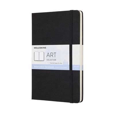 Black Large Watercolour Notebook | Waterstones