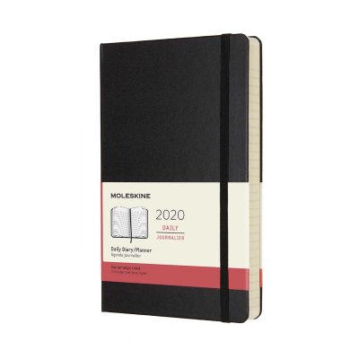 Black Daily Large Hard Diary 2020 (Diary)