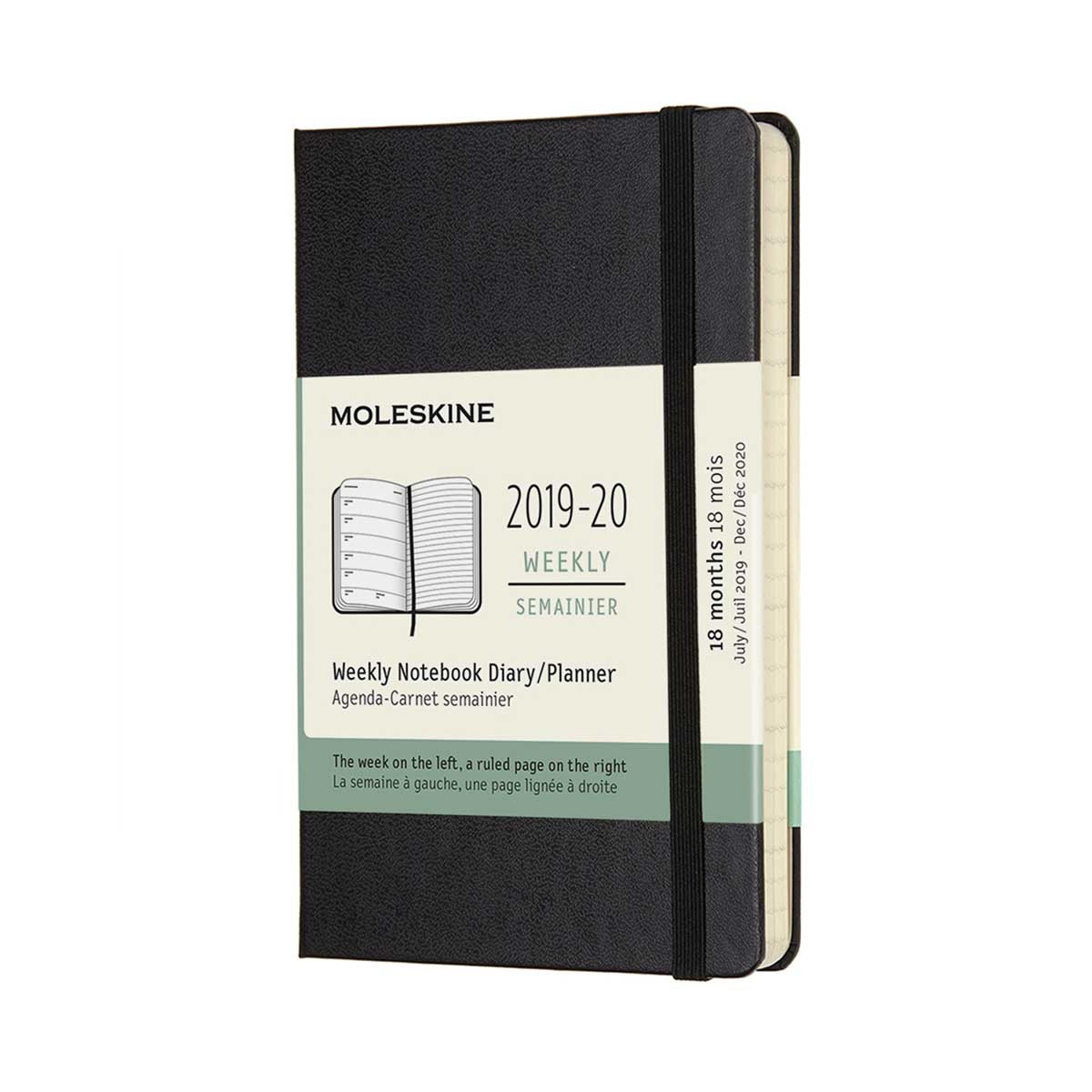 Black Weekly Hard Pocket Diary 2019-2020 (Diary)