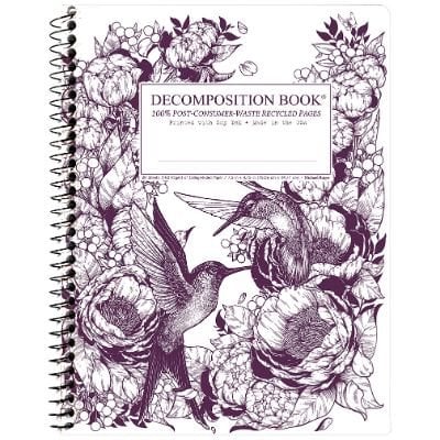 Hummingbirds Decomposition Spiral Notebook