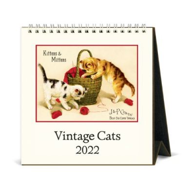 Kittens For Christmas 2022 2022 Vintage Cats Desk Calendar | Waterstones