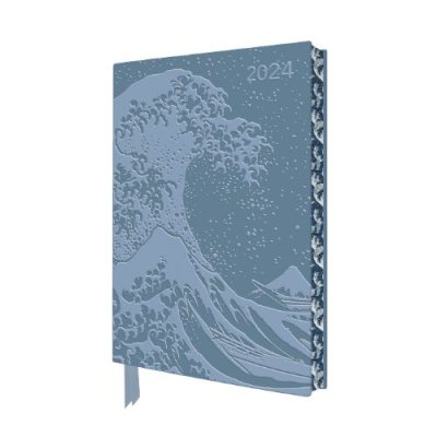 Katsushika Hokusai: The Great Wave 2024 Artisan Art Vegan Leather Diary - Page to View with Notes (Diary)