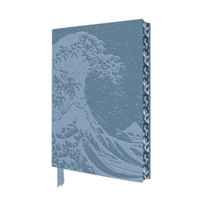 Embossed Hokusai Wave Blue Journal - Artisan Art Notebooks