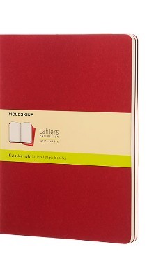 Moleskine Plain Cahier Xl - Red Cover (3 Set)