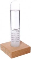 Storm Glass Tube With Beechwood Base