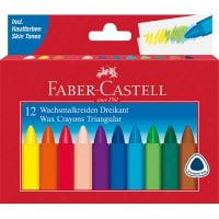 Faber-Castell Triangular Wax Crayons 