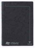 Black A4 Lined Wirebound Notebook