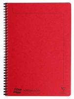 Red A4 Lined Wirebound Notebook