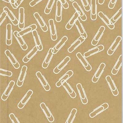 A5 Kraft Paperclips Exercise Book