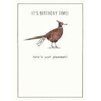 Pheasant Birthday Time Card