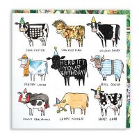 Cow Herd Birthday Puns Card