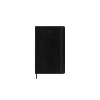 Black Large Daily Soft 12M Diary 2023