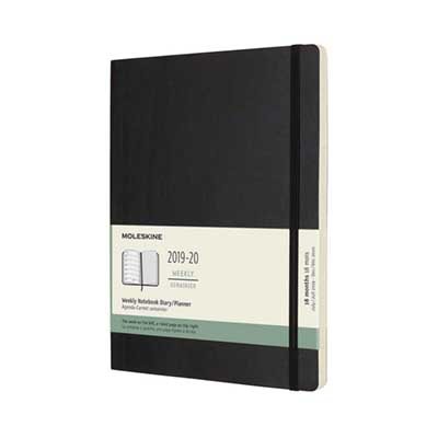 Black Weekly Soft Xlarge Diary 2019-2020 (Diary)