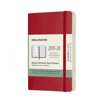 Scarlet Red Weekly Soft Pocket Diary 2019-2020 (Diary)