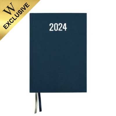 Waterstones Signature Navy Desk Diary 2024 | Waterstones