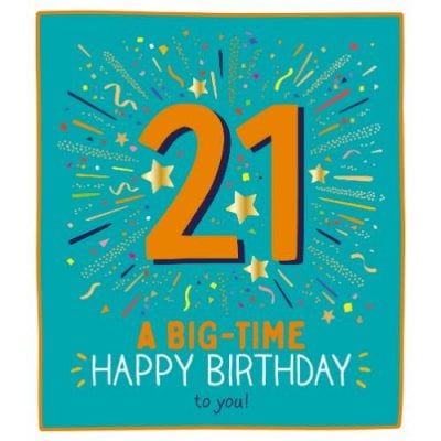 21St Birthday Big Time! Greeting Card | Waterstones