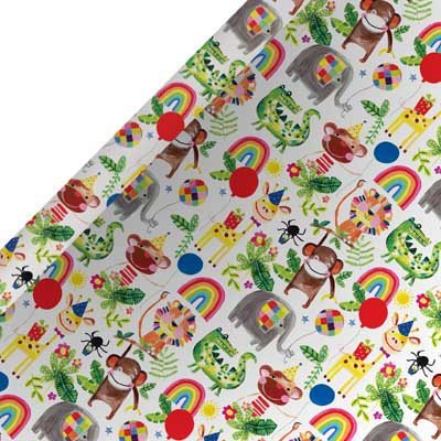 Jungle Animals 2m Roll Wrap