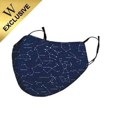 Star print washable face mask