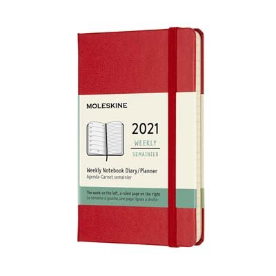 Red Pocket Weekly Hard Diary 2021: Moleskine (Diary)
