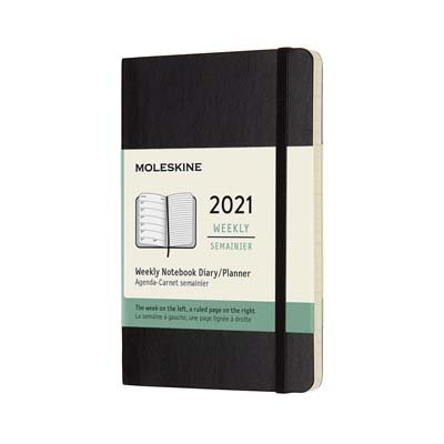 Black Pocket Weekly Soft Diary 2021: Moleskine (Diary)