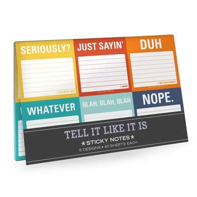 Knock Knock Tell It Like It Is Sticky Note Packet (Stickers)