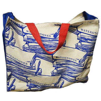 Waterstones Blue Cloth Bag