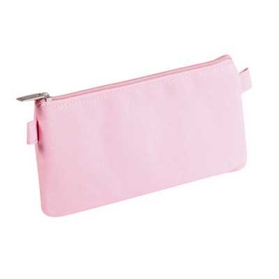 Coloured Textile Flat Pencil Case Assorted