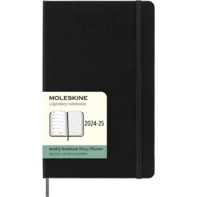 Black Weekly 18M Hard Large Diary 2024-2025 | Waterstones