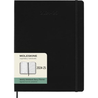 Black Weekly 18M Hard Xl Diary 2024-2025 | Waterstones 