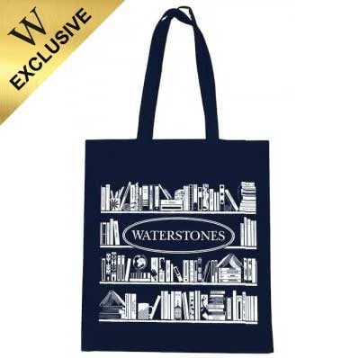 Waterstones Dark Blue Book Bag