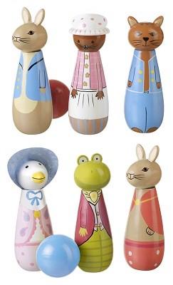 peter rabbit wooden skittles